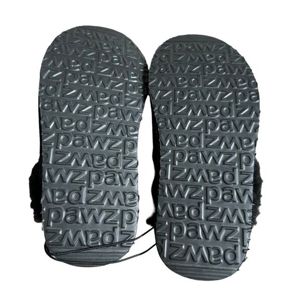NWOB Pawz by Bearpaw MacKenzie Suede scuff slipper black size womens 6 fur lined - Picture 6 of 7